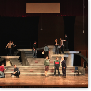 Spacing Rehearsal on Set